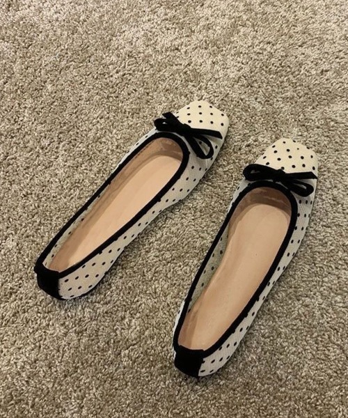Miniministore(ミニミニストア)の「ドットバレエパンプスリボンシアーシューズ(パンプス・レディース・ブラック系1/アイボリー系2/ブラック系2/アイボリー系1・23.0cm/22.5cm/24.5cm/24.0cm/23.5cm)」の12枚目の写真