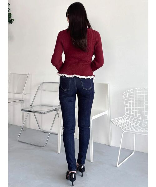 dazzlin(ダズリン)の「ハイウエストストレッチスキニーデニムパンツ(デニムパンツ・レディース・インディゴブルー/ブルー・SMALL/MEDIUM)」の19枚目の写真