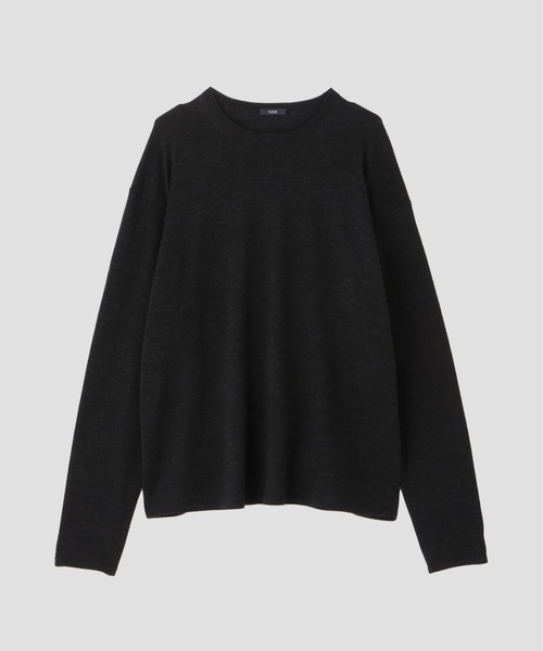 YLEVE(イレーヴ)の「YLEVE / SUPERFINE 120’S WOOL KNIT PULL OVER(ニット/セーター・メンズ・グレー/ネイビー・5)」の1枚目の写真