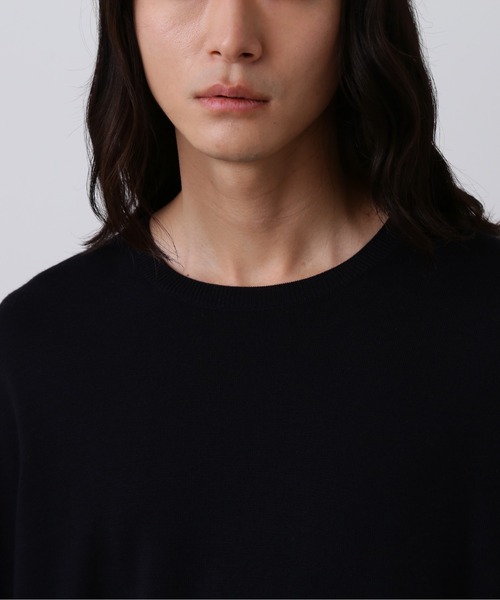 YLEVE(イレーヴ)の「YLEVE / SUPERFINE 120’S WOOL KNIT PULL OVER(ニット/セーター・メンズ・グレー/ネイビー・5)」の7枚目の写真