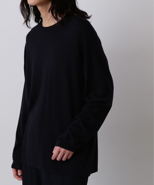 YLEVE(イレーヴ)の「YLEVE / SUPERFINE 120’S WOOL KNIT PULL OVER(ニット/セーター・メンズ・グレー/ネイビー・5)」の8枚目の写真