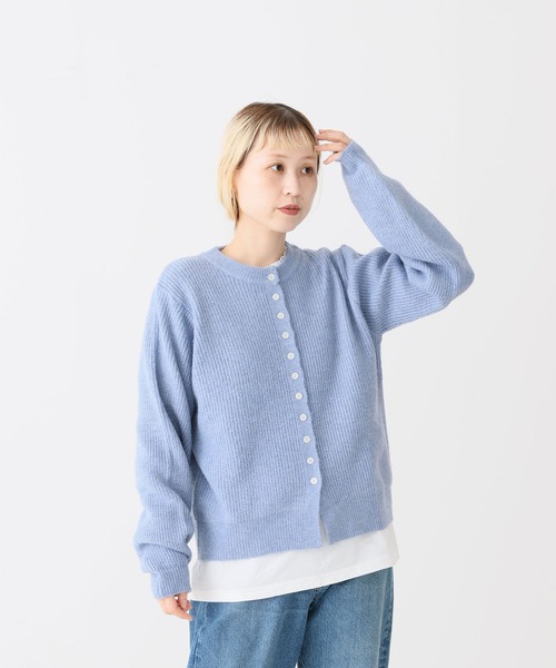 HEART MARKET(ハートマーケット)の「多鈕ニットクルーカーディガン(カーディガン/ボレロ・レディース・ブルー/チャコール/ブラック/ナチュラル/ピンク/グレー・MEDIUM/LARGE)」の6枚目の写真