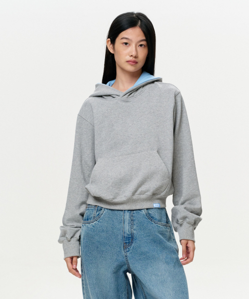 ERA(エラ)の「UNISEX ERA COLOR LAYERED HOODIE - MELANGE GRAY(パーカー・レディース・その他・SMALL/MEDIUM/LARGE)」の2枚目の写真