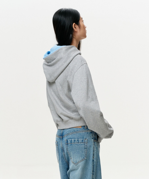 ERA(エラ)の「UNISEX ERA COLOR LAYERED HOODIE - MELANGE GRAY(パーカー・レディース・その他・SMALL/MEDIUM/LARGE)」の4枚目の写真