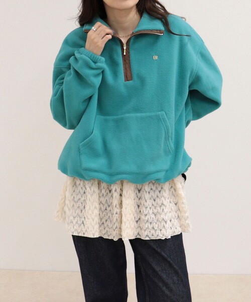 fredy emue(フレディエミュ)の「フリースハーフZIPプルオーバー(その他トップス・レディース・グリーン/パープル/アイボリー・38)」の15枚目の写真