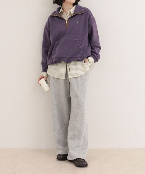 fredy emue(フレディエミュ)の「フリースハーフZIPプルオーバー(その他トップス・レディース・グリーン/パープル/アイボリー・38)」の13枚目の写真