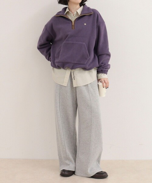 fredy emue(フレディエミュ)の「フリースハーフZIPプルオーバー(その他トップス・レディース・グリーン/パープル/アイボリー・38)」の10枚目の写真