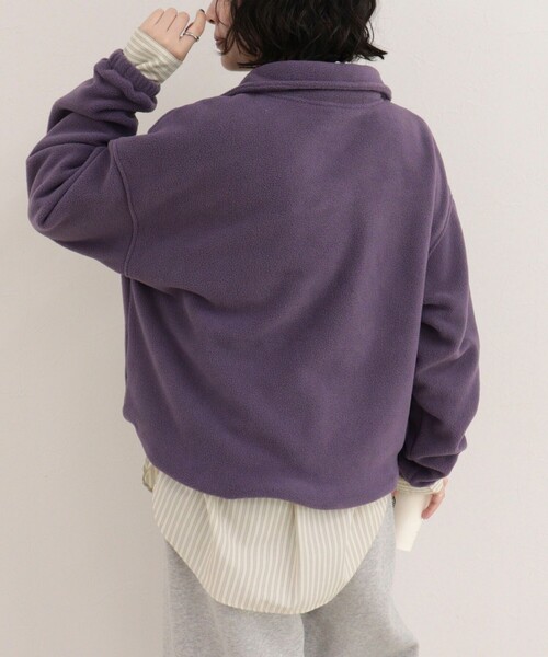 fredy emue(フレディエミュ)の「フリースハーフZIPプルオーバー(その他トップス・レディース・グリーン/パープル/アイボリー・38)」の7枚目の写真