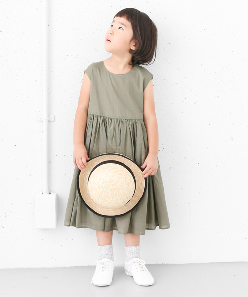 URBAN RESEARCH DOORS(アーバンリサーチドアーズ)の「DOORS リバーシブルギャザーOP(ワンピース・キッズ・ネイビー/カーキ・120/105)」の4枚目の写真