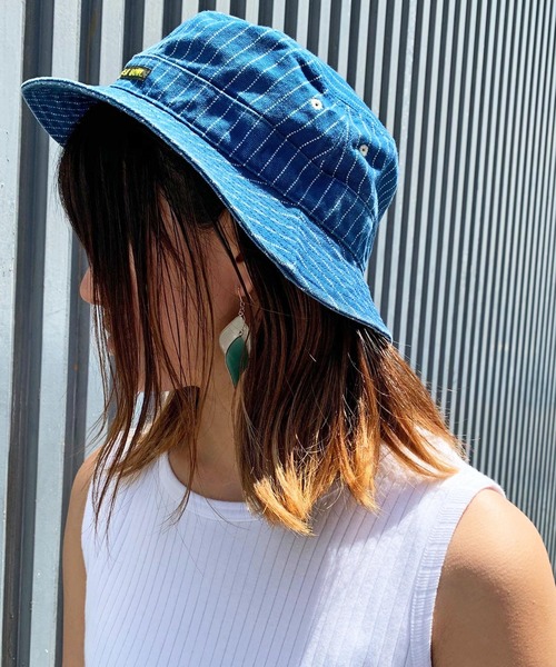 GREEN BOWL(グリーンボウル)の「GREEN BOWL Backet Hat/グリーンボウルバケットハット(ハット・メンズ・ブラウン/ストライプ/ベージュ/ライトブラウン/インディゴブルー/ダークブラウン・FREE)」の1枚目の写真