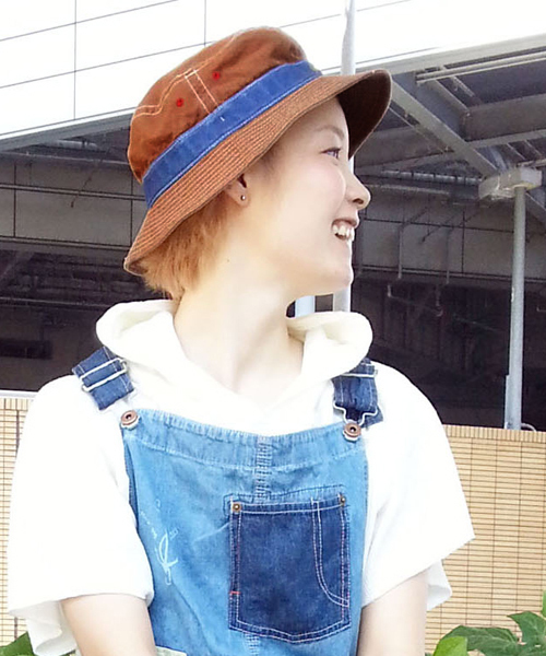 GREEN BOWL(グリーンボウル)の「GREEN BOWL Backet Hat/グリーンボウルバケットハット(ハット・メンズ・ブラウン/ストライプ/ベージュ/ライトブラウン/インディゴブルー/ダークブラウン・FREE)」の16枚目の写真