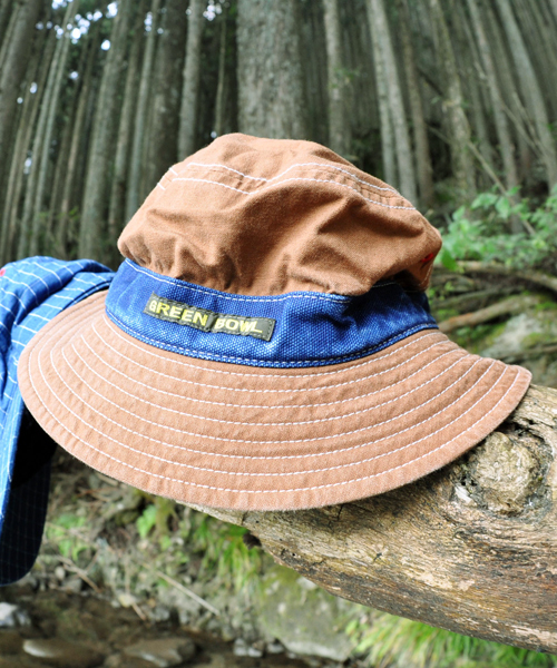 GREEN BOWL(グリーンボウル)の「GREEN BOWL Backet Hat/グリーンボウルバケットハット(ハット・メンズ・ブラウン/ストライプ/ベージュ/ライトブラウン/インディゴブルー/ダークブラウン・FREE)」の18枚目の写真