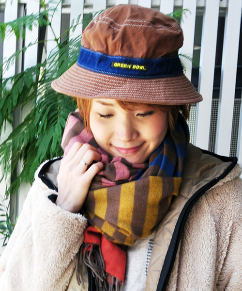 GREEN BOWL(グリーンボウル)の「GREEN BOWL Backet Hat/グリーンボウルバケットハット(ハット・メンズ・ブラウン/ストライプ/ベージュ/ライトブラウン/インディゴブルー/ダークブラウン・FREE)」の19枚目の写真