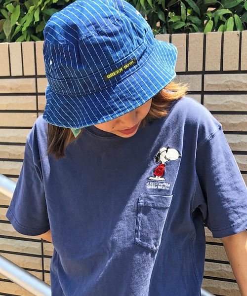 GREEN BOWL(グリーンボウル)の「GREEN BOWL Backet Hat/グリーンボウルバケットハット(ハット・メンズ・ブラウン/ストライプ/ベージュ/ライトブラウン/インディゴブルー/ダークブラウン・FREE)」の10枚目の写真