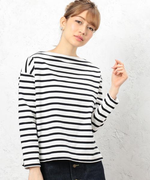 green label relaxing（グリーンレーベルリラクシング）の「CF へヴィウェイト バスク Tシャツ◆（Tシャツ/カットソー・レディース・オフホワイト/ブラック/レッド/イエロー/ネイビー・FREE）」の4枚目の写真