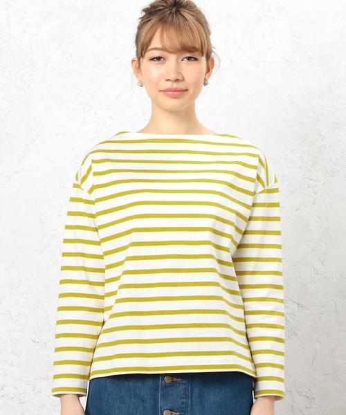 green label relaxing（グリーンレーベルリラクシング）の「CF へヴィウェイト バスク Tシャツ◆（Tシャツ/カットソー・レディース・オフホワイト/ブラック/レッド/イエロー/ネイビー・FREE）」の19枚目の写真