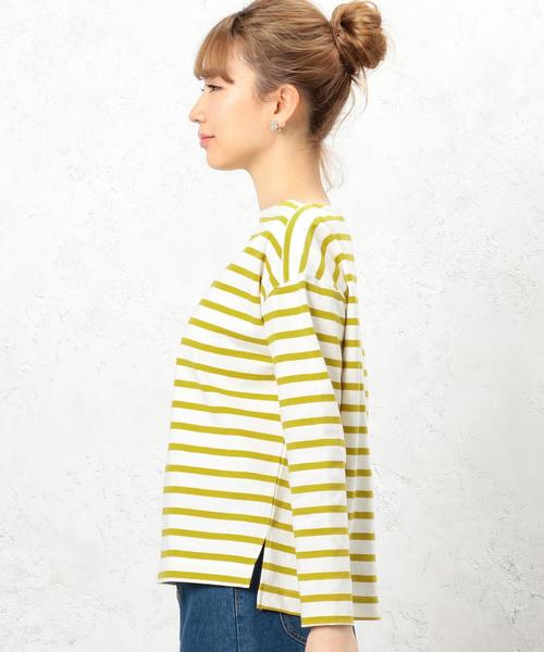 green label relaxing（グリーンレーベルリラクシング）の「CF へヴィウェイト バスク Tシャツ◆（Tシャツ/カットソー・レディース・オフホワイト/ブラック/レッド/イエロー/ネイビー・FREE）」の20枚目の写真