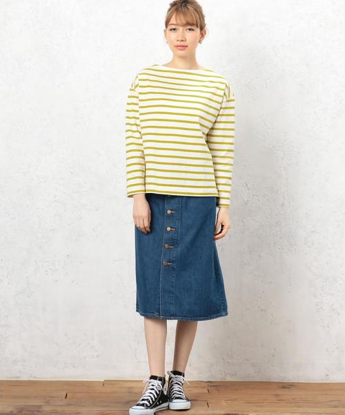 green label relaxing（グリーンレーベルリラクシング）の「CF へヴィウェイト バスク Tシャツ◆（Tシャツ/カットソー・レディース・オフホワイト/ブラック/レッド/イエロー/ネイビー・FREE）」の21枚目の写真