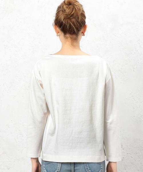 green label relaxing（グリーンレーベルリラクシング）の「CF へヴィウェイト バスク Tシャツ◆（Tシャツ/カットソー・レディース・オフホワイト/ブラック/レッド/イエロー/ネイビー・FREE）」の16枚目の写真