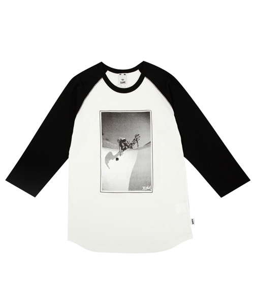 X-girl（エックスガール）の「POOL SESH B/B TEE FOR MEN（Tシャツ/カットソー・メンズ・ホワイト/ブラック/アッシュグレー・MEDIUM/LARGE）」の2枚目の写真