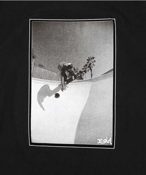 X-girl（エックスガール）の「POOL SESH B/B TEE FOR MEN（Tシャツ/カットソー・メンズ・ホワイト/ブラック/アッシュグレー・MEDIUM/LARGE）」の8枚目の写真