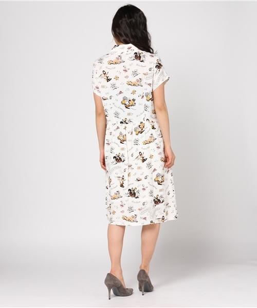 HYSTERIC GLAMOUR（ヒステリックグラマー）の「ISLAND FEVER総柄 半袖プルオーバーワンピース（ワンピース・レディース・ホワイト系その他/ブルー系その他/ブラック系その他・SMALL/MEDIUM）」の10枚目の写真