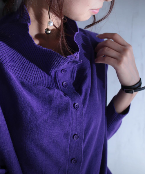 antiqua(アンティカ)の「2WAYカーディガン(カーディガン/ボレロ・レディース・ブラック/ベージュ/パープル/レッド・FREE)」の3枚目の写真