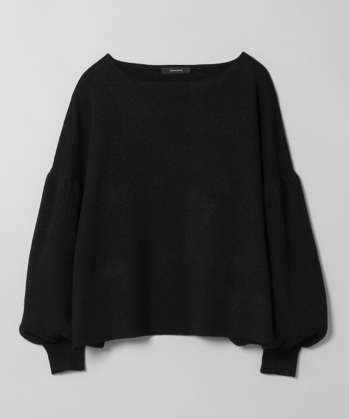 JEANASIS（ジーナシス）の「12Gプチラメボートプルオーバー/772962（ニット/セーター・レディース・ブラック/グレー/キャメル・FREE）」の2枚目の写真