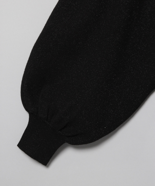 JEANASIS（ジーナシス）の「12Gプチラメボートプルオーバー/772962（ニット/セーター・レディース・ブラック/グレー/キャメル・FREE）」の9枚目の写真