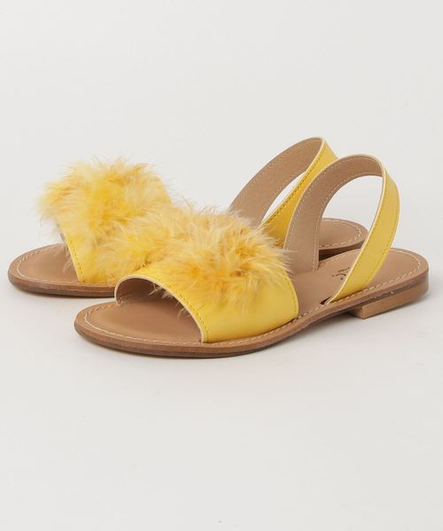 Sonia C（ソニアシー）の「フェザーストラップサンダル（サンダル・レディース・ベージュ/イエロー/ネイビー・35/36/37/38/39）」の5枚目の写真