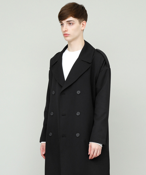 EMMA CLOTHES（エマクローズ）の「TRストレッチビッグシルエットダブルトレンチコート（トレンチコート・メンズ・ブラック/ブラック系その他/ネイビー/ベージュ・FREE）」の7枚目の写真