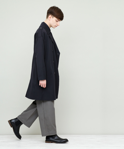 EMMA CLOTHES（エマクローズ）の「TRストレッチビッグシルエットダブルトレンチコート（トレンチコート・メンズ・ブラック/ブラック系その他/ネイビー/ベージュ・FREE）」の15枚目の写真