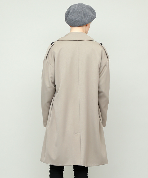 EMMA CLOTHES（エマクローズ）の「TRストレッチビッグシルエットダブルトレンチコート（トレンチコート・メンズ・ブラック/ブラック系その他/ネイビー/ベージュ・FREE）」の19枚目の写真