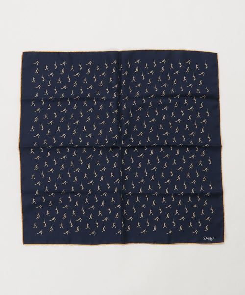 DRAKE'S（ドレイクス）の「Drake's テニスプリントスカーフ -Made in