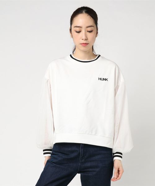 WEGO(ウィゴー)の「WEGO/ラインチュールスリーブスウェット(スウェット・レディース・ブラック/オフホワイト・FREE)」の10枚目の写真