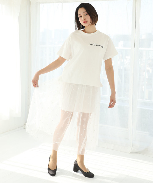 one after another NICE CLAUP（ワンアフターアナザーナイスクラップ）の「アソートロゴTシャツ（Tシャツ/カットソー・レディース・オフホワイト/ブラック/ピンク・FREE）」の12枚目の写真