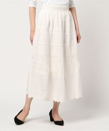 AMERICAN HOLIC | ・総刺繍レース切替ロングスカート(スカート)