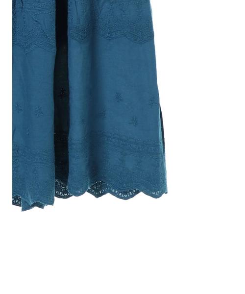 AMERICAN HOLIC（アメリカンホリック）の「・総刺繍レース切替ロングスカート（スカート・レディース・オフホワイト/ブラック/モカ/ブルー・FREE）」の17枚目の写真