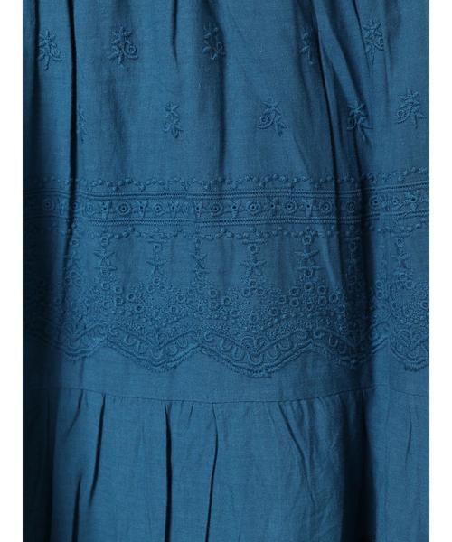 AMERICAN HOLIC（アメリカンホリック）の「・総刺繍レース切替ロングスカート（スカート・レディース・オフホワイト/ブラック/モカ/ブルー・FREE）」の18枚目の写真