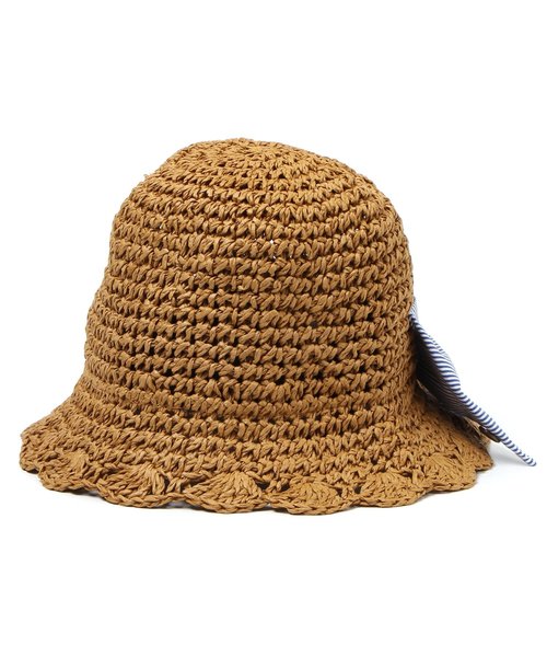 apres les cours（アプレレクール）の「おりたたみリボンペーパーハット（ハット・キッズ・ベージュ/ピンク/ブラウン・48/52/54/50/56）」の11枚目の写真