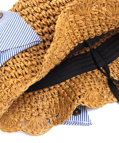 apres les cours（アプレレクール）の「おりたたみリボンペーパーハット（ハット・キッズ・ベージュ/ピンク/ブラウン・48/52/54/50/56）」の19枚目の写真