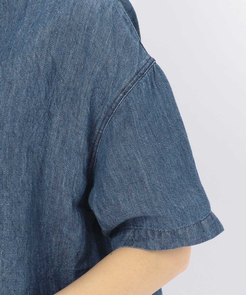 ORCIVAL（オーシバル）の「【ORCIVAL】半袖プルオーバー リネンシャツ YLD WOMEN（シャツ/ブラウス・レディース・インディゴブルー・1）」の8枚目の写真