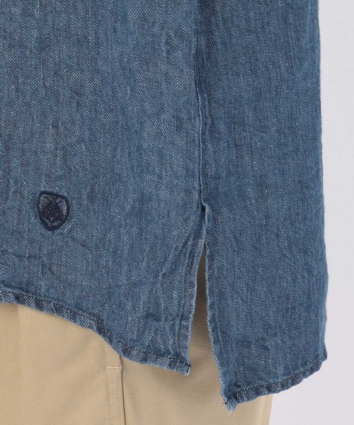 ORCIVAL（オーシバル）の「【ORCIVAL】半袖プルオーバー リネンシャツ YLD WOMEN（シャツ/ブラウス・レディース・インディゴブルー・1）」の7枚目の写真