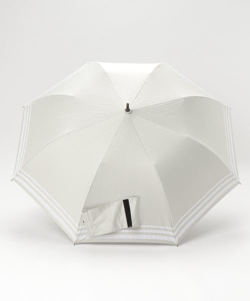 salle de bal（サルデバル）の「∴晴雨兼用 マリンボーダーショートワイド傘 27361（折りたたみ傘・レディース・ブラック/ベージュ/ネイビー/ピンク・FREE）」の5枚目の写真