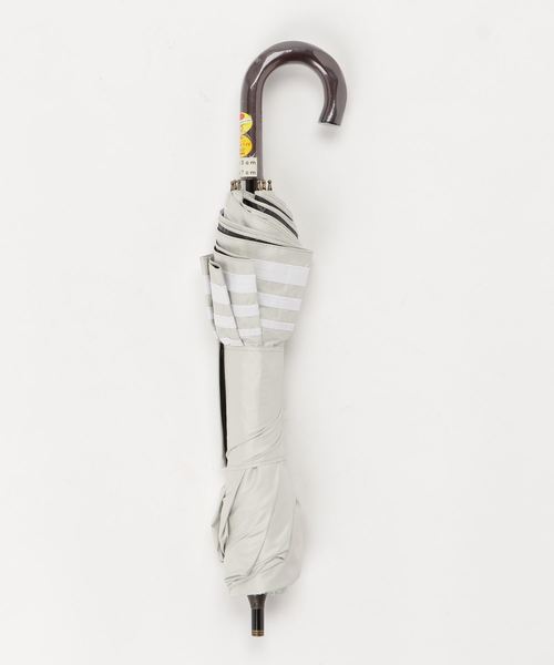 salle de bal（サルデバル）の「∴晴雨兼用 マリンボーダーショートワイド傘 27361（折りたたみ傘・レディース・ブラック/ベージュ/ネイビー/ピンク・FREE）」の6枚目の写真