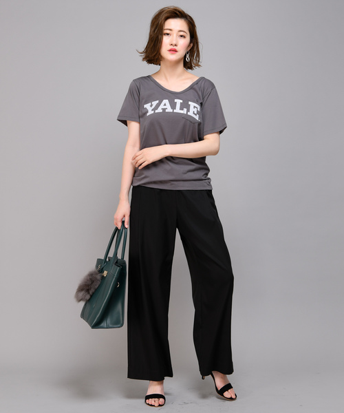 RIVE DROITE（リヴドロワ）の「TC天竺YALEロゴカットソー（Tシャツ/カットソー・レディース・ホワイト/チャコールグレー・FREE）」の10枚目の写真