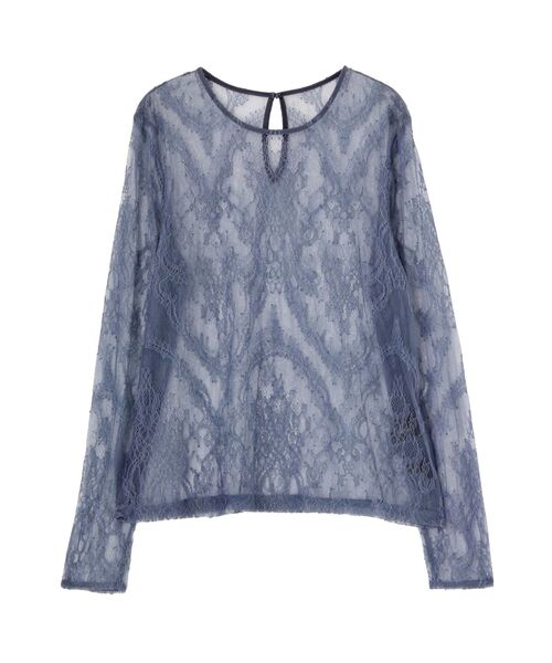 LAGUNAMOON（ラグナムーン）の「LADYロングスリーブレーストップス（シャツ/ブラウス・レディース・ブラック/ベージュ/ブルー・FREE）」の3枚目の写真