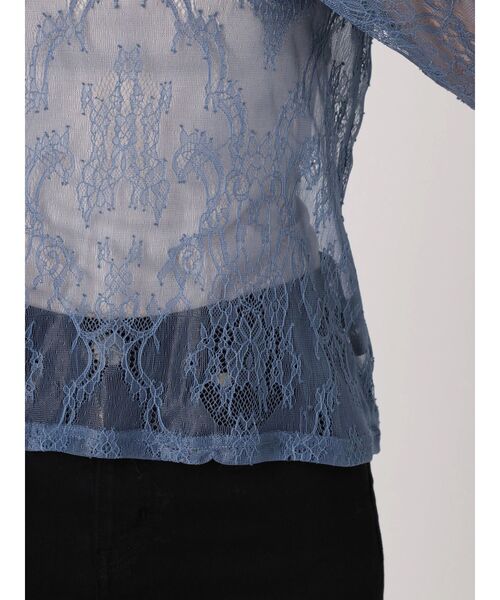 LAGUNAMOON（ラグナムーン）の「LADYロングスリーブレーストップス（シャツ/ブラウス・レディース・ブラック/ベージュ/ブルー・FREE）」の9枚目の写真