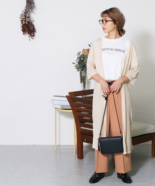 reca(レカ)の「ゆるテロロングカーディガン(カーディガン/ボレロ・レディース・グレー系その他/ベージュ/カーキ/ネイビー・FREE)」の6枚目の写真