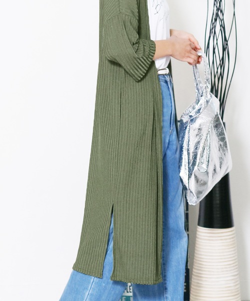 reca(レカ)の「ゆるテロロングカーディガン(カーディガン/ボレロ・レディース・グレー系その他/ベージュ/カーキ/ネイビー・FREE)」の12枚目の写真